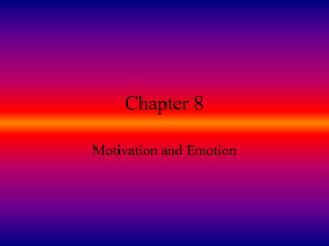 Chapter 8: Motivation & Emotion
