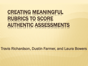 Creating Meaningful Rubrics to Score Authentic Assessments