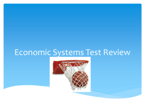 Economic Systems Test Review