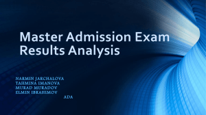 Master Admission Exam Results Analysis Narmin jarchalova