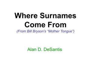 Where Surnames Come From