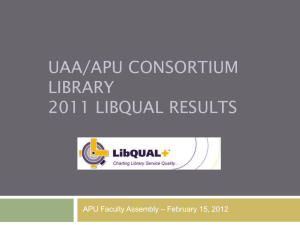 2011 APU LibQUAL Results Powerpoint