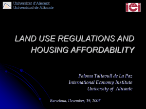 LAND USE REGULATIONS AND HOUSING AFFORDABILITY