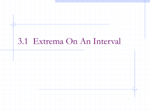 Extrema On An Interval - Warren County Public Schools