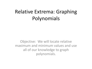 Relative Extrema: Graphing Polynomials
