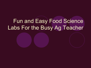 Fun and Easy Food Science Labs For the Busy Ag Teacher