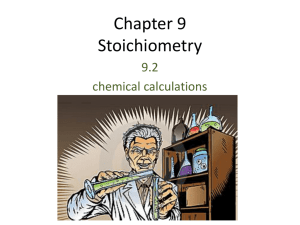 9.2 chemical calculations