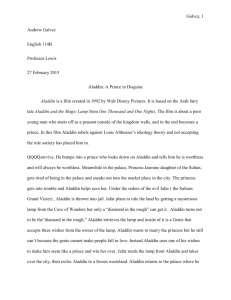 Rough Draft of Aladdin: A Prince in Disquise