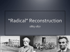 Class Notes on Reconstruction - Washington Township Public Schools