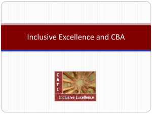 Inclusive Excellence for CBA