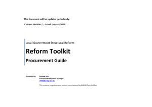 - the Reform Toolkit