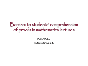 Barriers to students' comprehension of proofs in mathematics lectures