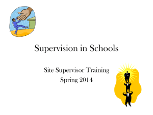Supervision in Schools