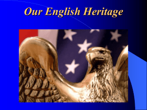 Our English Heritage - Leon County Schools