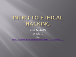 Intro to Ethical Hacking