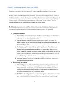 Budget Summary Sheet Instructions Rev 4 10-23-2013