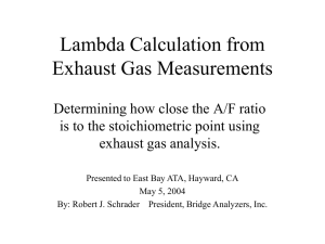Lambda Calculation from Exhaust Gas Measurements