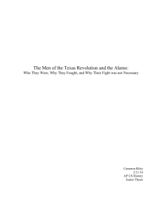 The Men of the Texas Revolution and the Alamo: Who They Were