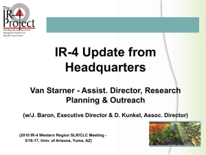 Van Starner - IR-4-HQ Update