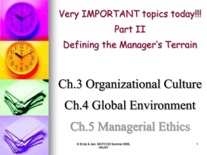 MGTO120 Introduction to Management