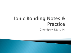 Ionic Bonding Notes & Practice