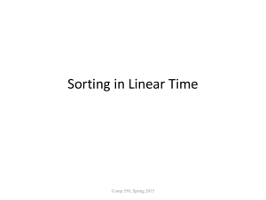 Linear Time Sort