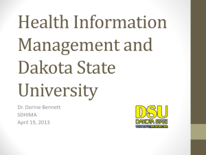 Health Information Management and Dakota State