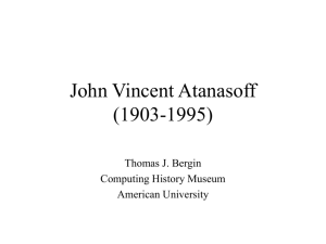 John Vincent Atanasoff (1903