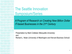 The Seattle Innovation Symposium Series