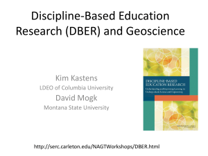 Discipline-Based Education Research (DBER) and