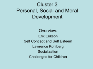 Cluster 3 Personal, Social and Moral Development