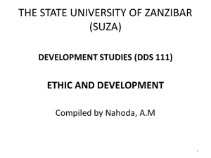 Ethics - The State University of Zanzibar