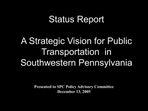 Regional Transit Vision Study - Southwestern Pennsylvania