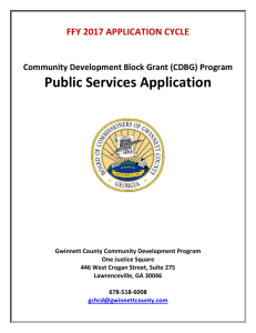(CDBG) Program – Public Services FFY 2017