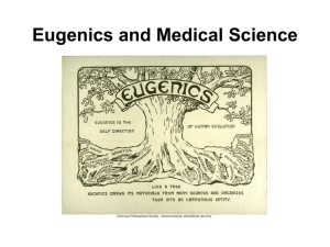 Eugenics and Medical Science
