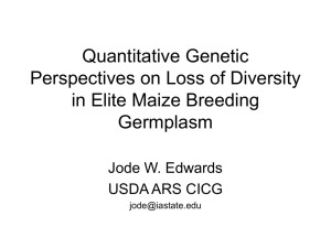 Quantitative Genetic Perspectives on Loss of Diversity in Elite Maize