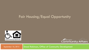 Intro to Fair Housing Equal Opportunity