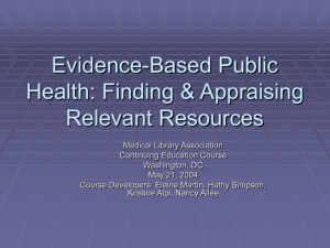 Tools & Resources for Collection Management of Public Health