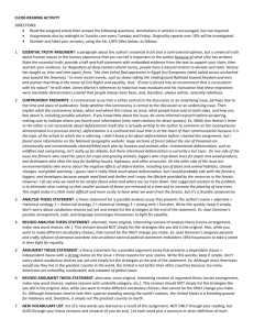 Close Reading Activity Directions