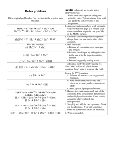 Redox instructions