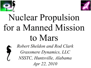 Dusty Plasma Fission Fragment Rocket for Manned Mission to Mars