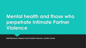 Mental health and those who perpetrate Intimate Partner Violence