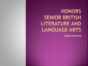 Senior British Literature and Language Arts