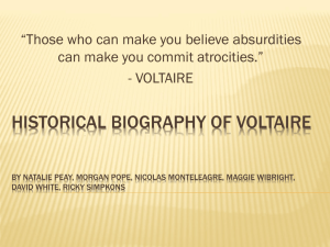 Historical Biography of Voltaire by Natalie Peay, Morgan pope