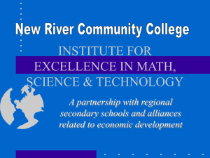 INSTITUTE FOR EXCELLENCE IN MATH, SCIENCE & TECHNOLOGY