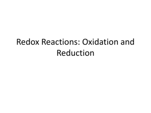Redox Reactions: Oxidation and Reduction