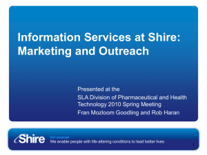 Marketing and Outreach of Electronic Resources at Shire