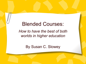 Blended Courses: