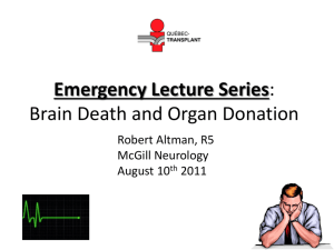 Introduction to Brain Death and Organ Donation