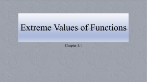Chapter 5.1: Extreme Values of Functions